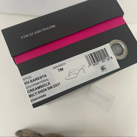 Vince Camuto Snake Skin Pattern Saresta Thong Sandal New In Box - Picture 12 of 14